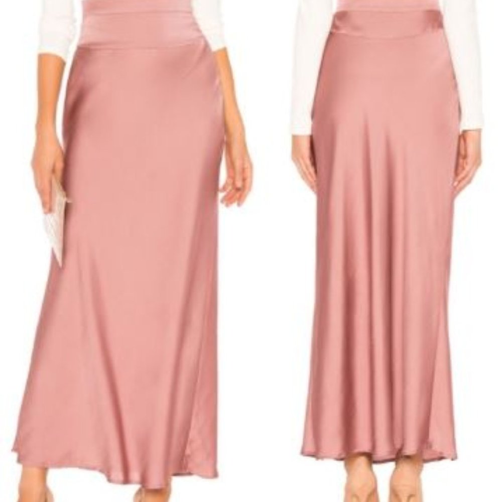 Free People Normani Bias Skirt in Dusty Mauve